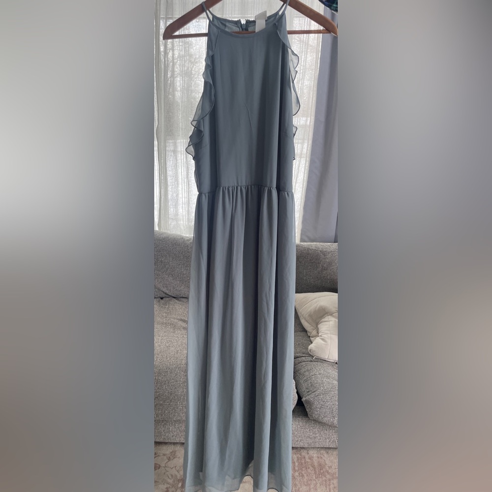 H&M Light Blue Ruffle Dress - Picture 2 of 5